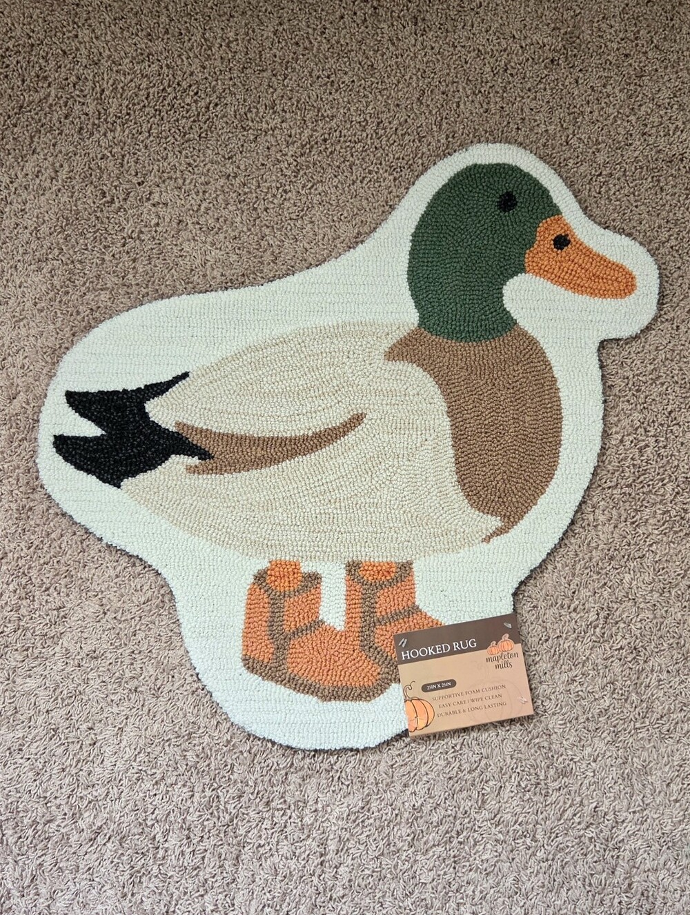Floor Rug Bath Mat Duck Shaped ~ cute novelty duck shaped floor mat